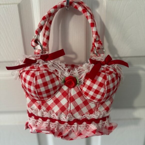 NWOT Honey Drawl Bustier Crossbody Handbag Novelty Country Life - Picture 8 of 9